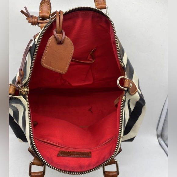 Vintage zebra print Dooney and Burke satchel handbag - Picture 4 of 5